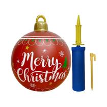 Bola De Natal Inflável De PVC De 24 Polegadas Com Controle Remoto, Decoração Gigante De Natal