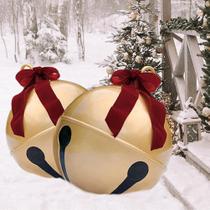 Bola de Natal inflável Yuthsona Giant Jingle Bell de 60 cm Bola de Natal inflável Yuthsona Giant Jingle Bell de 60 cm