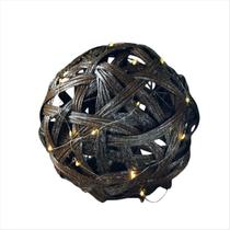 Bola De Natal LED Iluminada Enfeite Natalino Juta 25CM