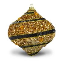Bola de Natal Ouro e Preto com Lantejoula 8cm c/6pcs Bola de Natal Ouro e Preto com Lantejoula 8cm c/6pcs