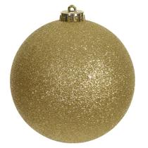 Bola de Natal PVC Dourado 12cm Unitária