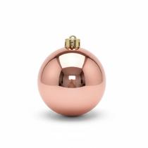 Bola De Natal Rose 12cm Premium brilho Decoração Árvore