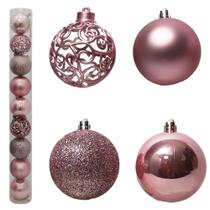 Bola de Natal Rose 6cm - 9 peças