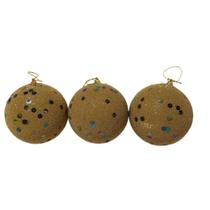Bola De Natal Rose Kit Com 3 Unid. Kit 3 Pçs. Bola De Natal Rose Kit Com 3 Unid. Kit 3 Pçs.