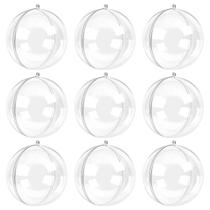 Bola de Natal Transparente 5cm - 9 Unidades