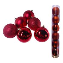 Bola de natal vermelha 4cm c/12pcs - enfeites natalinos Bola de natal vermelha 4cm c/12pcs - enfeites natalinos