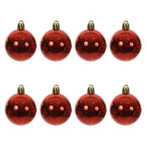 Bola de Natal vermelha metalizada 3 cm 8 unidades Bola de Natal vermelha metalizada 3 cm 8 unidades