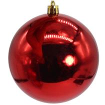 Bola de Natal vermelha metalizada 8 cm 6 unidades Bola de Natal vermelha metalizada 8 cm 6 unidades