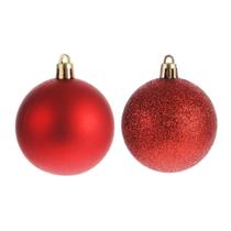 Bola de Natal Vermelho Sortido 15cm - 1 Unidade