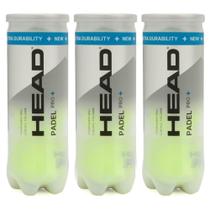 Bola De Padel Head Pro + Pack Com 03 Tubos Bola De Padel Head Pro + Pack Com 03 Tubos