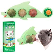 Bola de parede Cat Toy Petslucent Catnip 4 em 1 orgânica Silvervine Bola de parede Cat Toy Petslucent Catnip 4 em 1 orgânica Silvervine