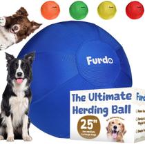 Bola de pastoreio Furdo de 25" para cães, para pastor australiano, para cães de gado, para border collie, para cães de salto azul e outros cães de médio a grande porte, bola de pastoreio para cães, bola de pastoreio para cães, bola de cavalo - azul