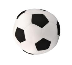 Bola de Pelúcia 25 cm Branca E Preto Futebol