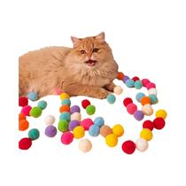 Bola De Pelúcia Interativa Para Animais De Estimação 100pcs Brinquedos Silenciosos Para Gatos