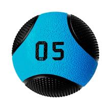 Bola de Peso Medicine 5kg Profissional Azul Turquesa com Preto Liveup Sports