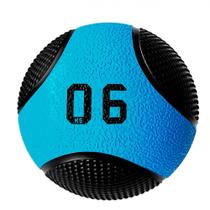Bola de Peso Medicine 6kg Profissional Azul Turquesa com Preto  Liveup Sports