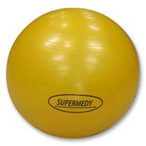 Bola de Pilates 55 cm Amarela c/ Bomba Supermedy