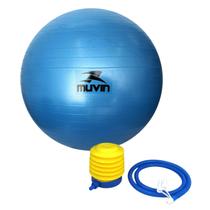 Bola de Pilates 55cm Antiestouro 300kg Ginástica Yoga Azul