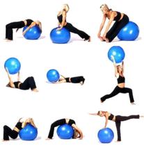 Bola De Pilates 75 Cm + Suporte De Parede