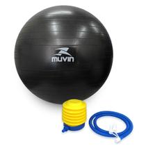 Bola de Pilates 75cm Muvin Com Bomba Antiestouro Suporta até 300kg Ginástica Yoga Fitness