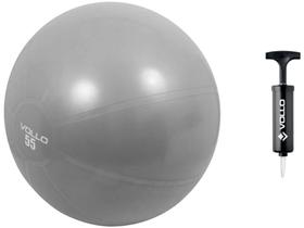 Bola de Pilates Suíça 55cm com Bomba de Ar - Vollo Sports VP1034 Cinza