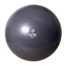 Bola de pilates yoga ginastica suiça gym ball com bomba de ar, tamanho 45cm cinza - acte sports