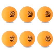 Bola de Ping Pong Tenis de Mesa Kit C/6 Bolas 3 Estrelas Laranja Vollo