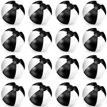 Bola de praia inflável Whaline preta branca 40 cm 16 unidades