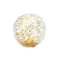 Bola De Praia Transparente Com Glitter Intex Dourado 71cm