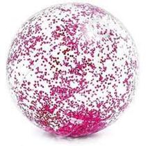 Bola de Praia Transparente Glitter Rosa 71cm - Intex 58070 (8273) - INTAX