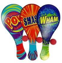 Bola de remo JA-RU Bola de remo de madeira com corda (pacote com 3)