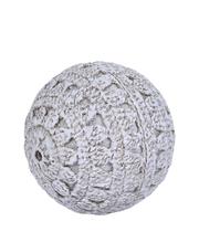 Bola de resina decorativa na cor branca 10cm