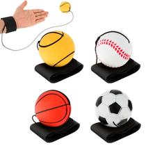 Bola de retorno de pulso DSLSQD de 4 peças com basquete, beisebol e futebol