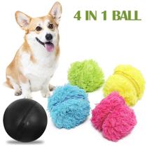 Bola de Rolamento Automática para Cães Interativa Pelúcia 4 Capas Anda Sozinha Brinquedo Pet LR-0176