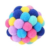 Bola De Sino Elástica Colorida Brinquedos Para Gatos Pelúcia Auto Hi Bola Para Animais De Estimação