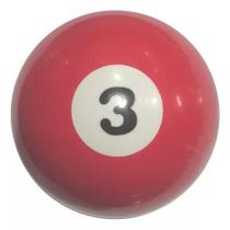 Bola De Sinuca Bilhar Avulsa 54mm Número 3