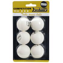 Bola de Tênis de Mesa Branca Yashima 3 Estrelas PVC Com 06 Unidades