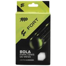 Bola de Tênis de Mesa Fort 3 Estrelas - Pack com 06 Bolas Branca