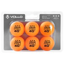 Bola de Tênis de Mesa Ping-Pong Laranja 3 Estrelas 6 Unidades Vollo Bola de Tênis de Mesa Ping-Pong Laranja 3 Estrelas 6 Unidades Vollo