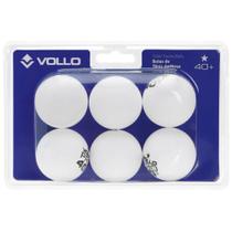 Bola de Tênis de Mesa Vollo 1 Estrelas com 06 Bolas Branca Bola de Tênis de Mesa Vollo 1 Estrelas com 06 Bolas Branca