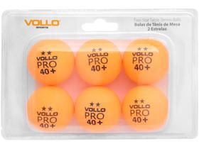 Bola de Tênis de Mesa Vollo 2 Estrelas com 06 Bolas Laranja Bola de Tênis de Mesa Vollo 2 Estrelas com 06 Bolas Laranja