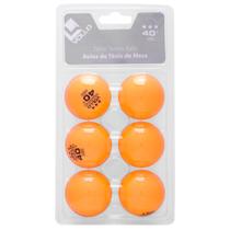 Bola de Tênis de Mesa Vollo ABS Training 3 Estrelas com 06 Unidades Laranja