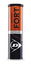 Bola de Tênis Dunlop Fort Clay Court Tubo c/ 4 Unidades