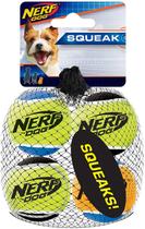 Bola de Tênis Squeak para Cães Nerf Dog Pacote com 4
