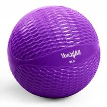 Bola de tonificação ponderada Yes4All Soft Knurl 3,6 kg - roxa