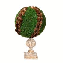 Bola de topiaria de cedro artificial Vickerman 38cm com pinha Bola de topiaria de cedro artificial Vickerman 38cm com pinha