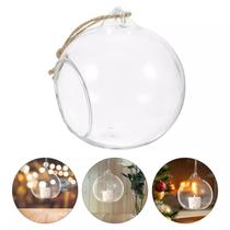 Bola de Vidro Suporte Vela Decoração Suspensa Bola de Vidro Suporte Vela Decoração Suspensa