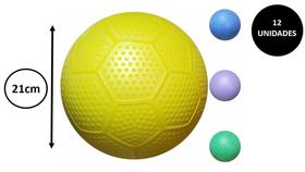 Bola De Vinil Coloridas Futebol Criança Atacado Kit C/ 12un