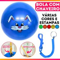 Bola De Vínil Pula Pula Com Cordão Mola Bollinha Dente de Leite Unidade