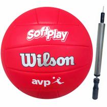 Bola De Vôlei AVP Soft Play Wilson Oficial Mais Inflador
